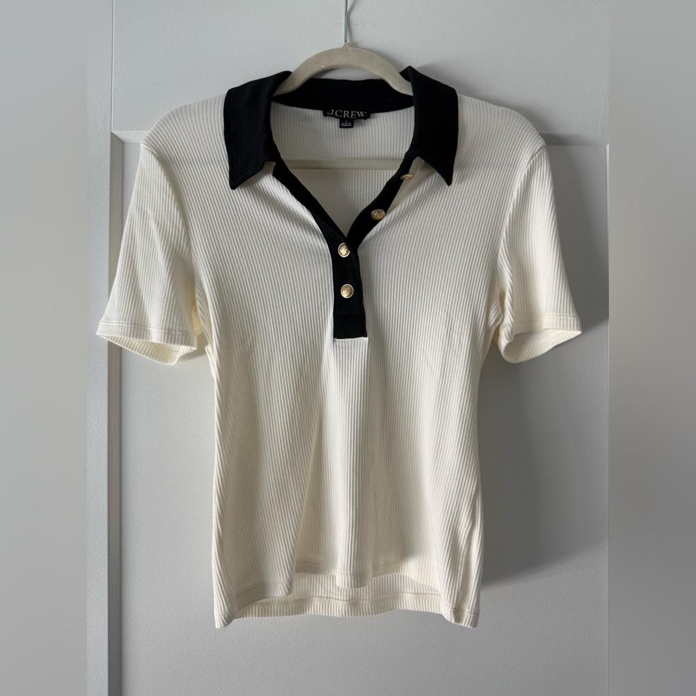 J. Crew Vintage Rib Polo T-shirt